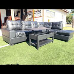 Sectional Sofa With Center Table