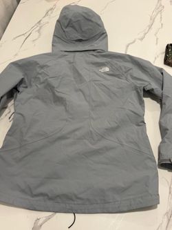 The North Face Gray Hooded Rain Jacket