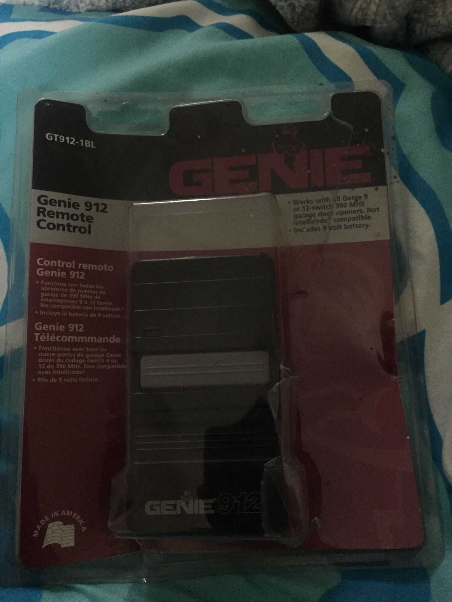 Original genie garage door opener remote control GT912