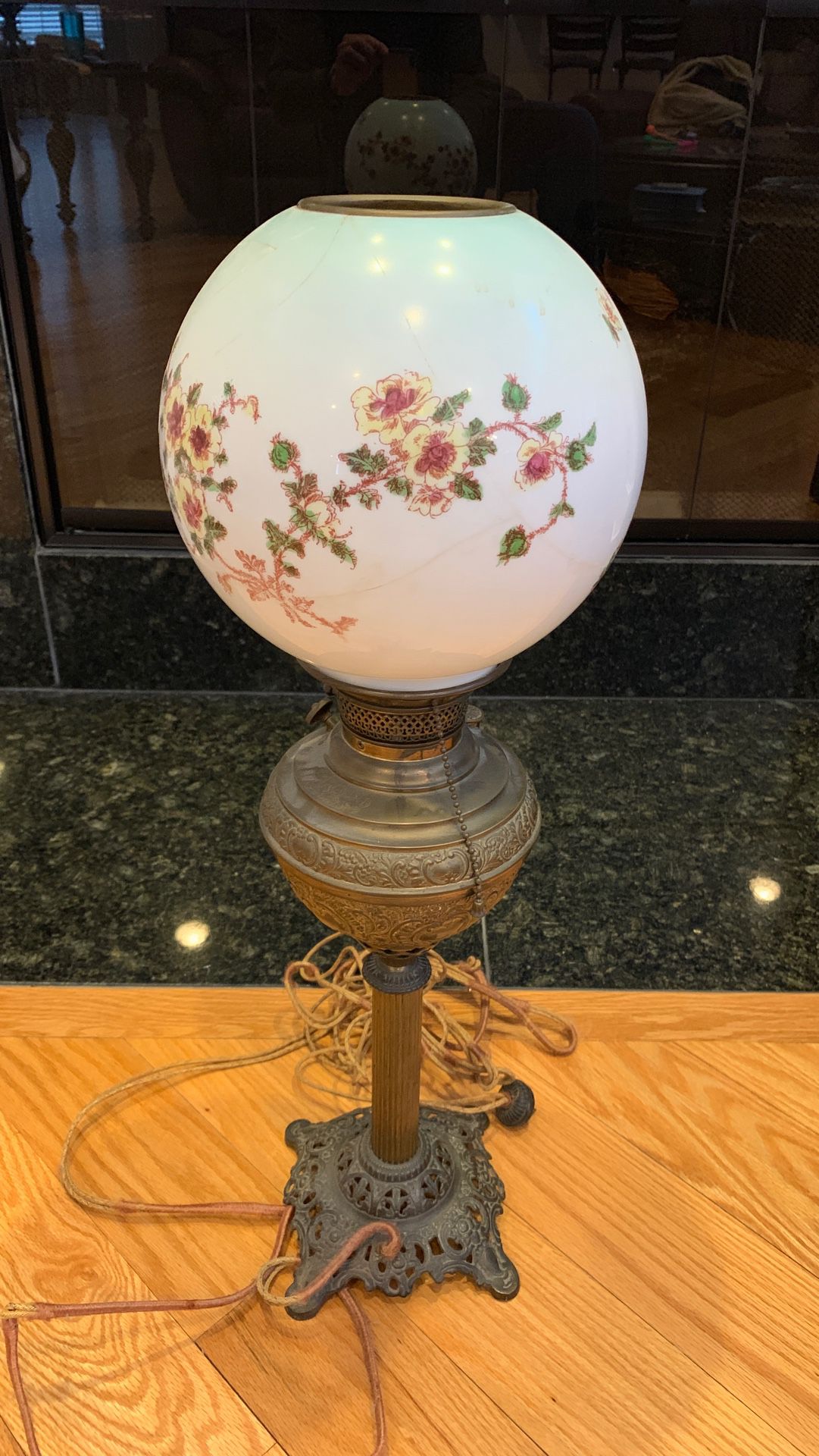 Antique Victorian Brass Lamp