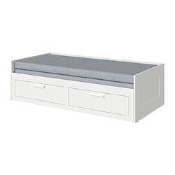IKEA BRIMNES Daybed Frame with 2 Storage Drawers – White