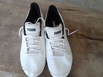 Puma White Low-Top Sneakers- mens