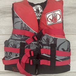 Body Glove Youth Life Jacket Vest – Red/Black – Great Condition