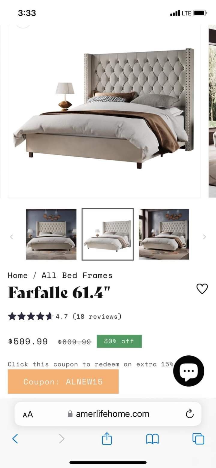 KING SIZE BED FRAME 