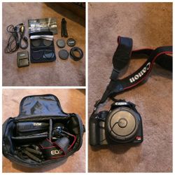 Canon Rebel XSi DSLR Camera Kit w Lens & Accessories