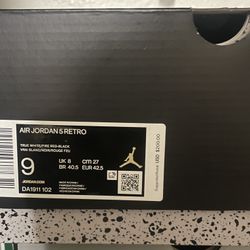 Jordan 5 Retro 2020 Size 9