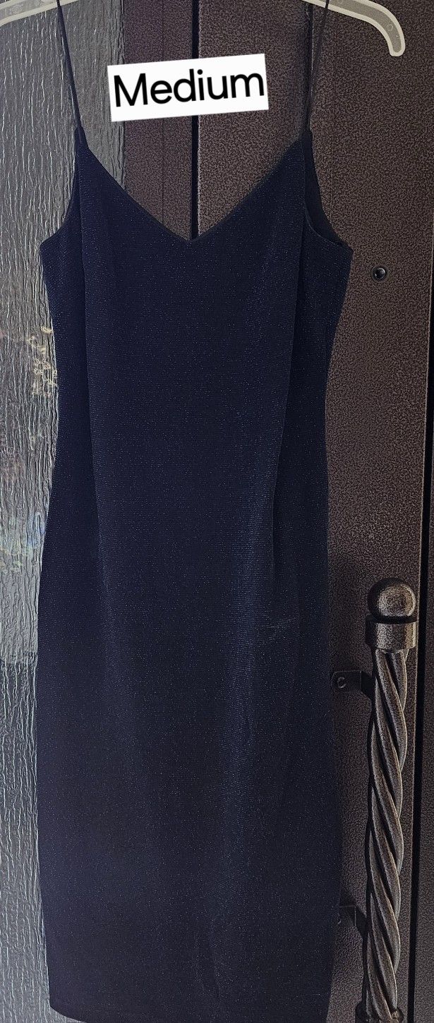 Black Dress With Blue Sparkles