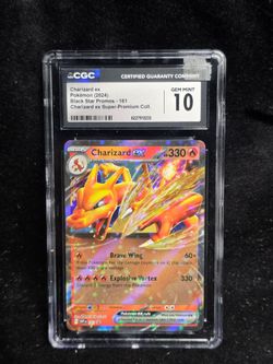 Pokemon Charizard ex 161 2024 Black Star Promos Holo GM MINT CGC 10