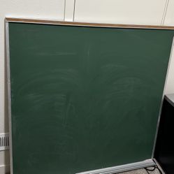 Magnetic Green Chalkboard with Cork Header