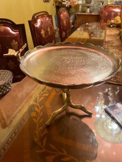Metal Cake Stand on Gold Base, one of the kind