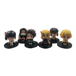 Set of 6 Demon Slayer Anime Figures/Collectibles