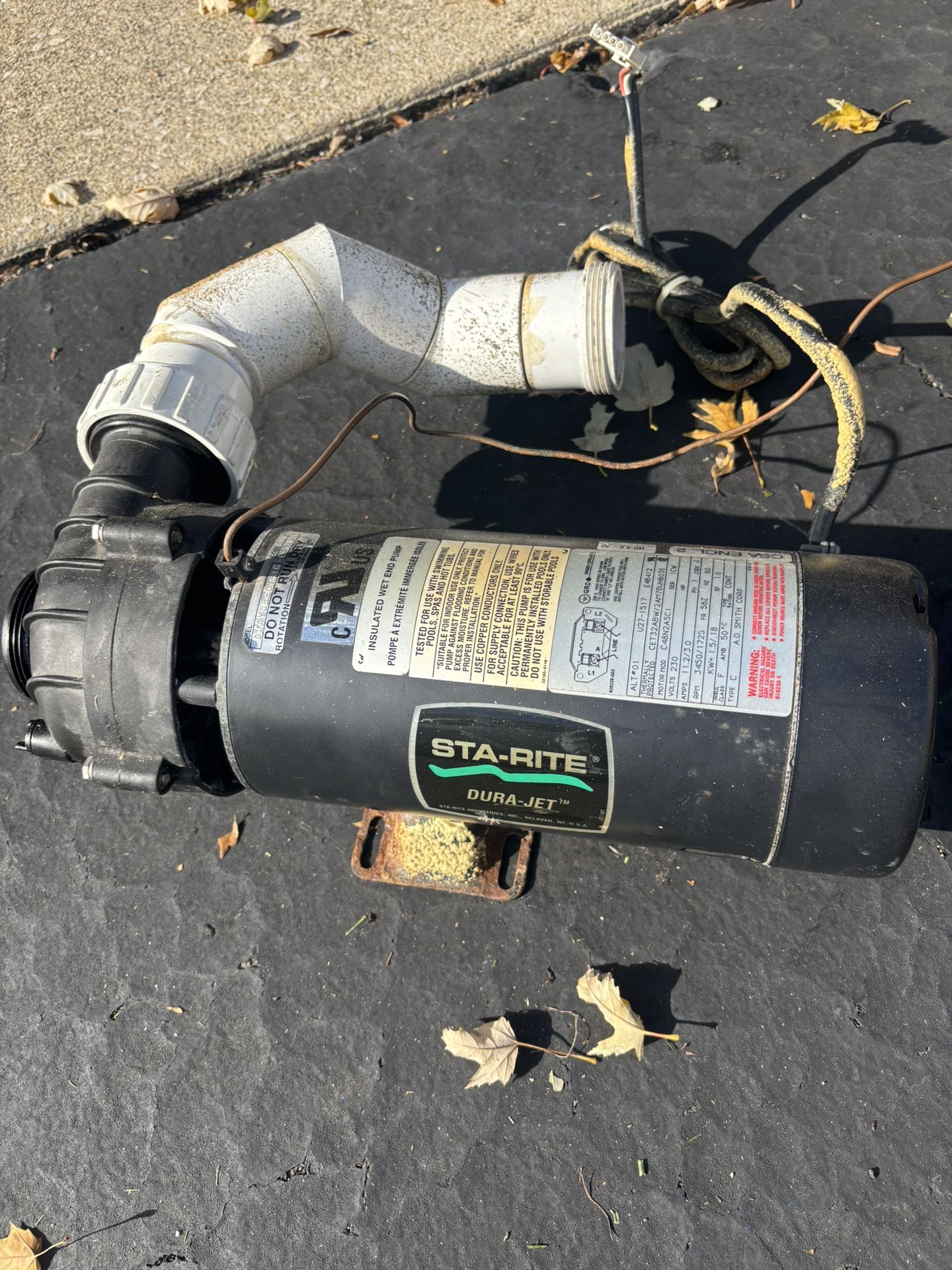 STA -RITE DURA -JET Wet End Hot Tub Pump