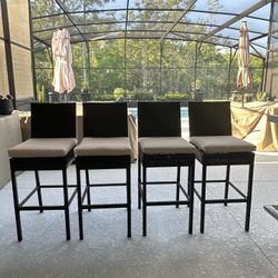 Outdoor Bar Stools (4 Pieces)