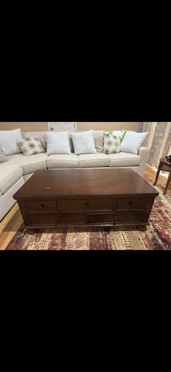 wood coffee table