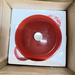 Enameled Cast Iron Red 9.5qt Dutch Oven Stock Pot