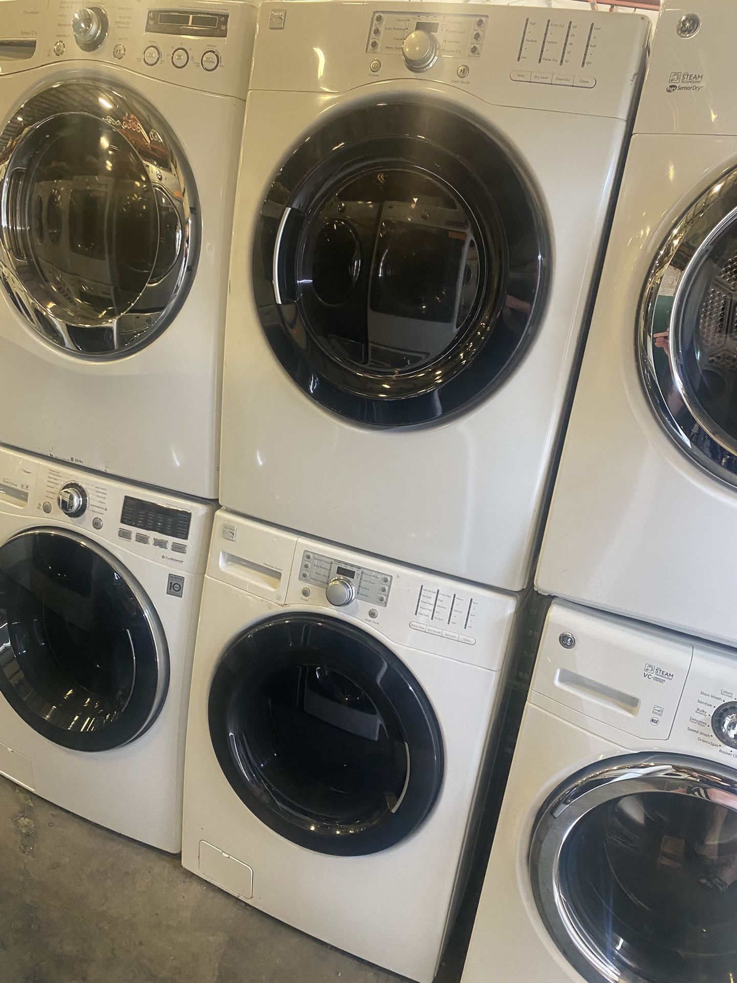 KENMORE XL CAPACITY WASHER & DRYER SET with WARRANTY ATTACHMENTS DELIVERY etc.i H