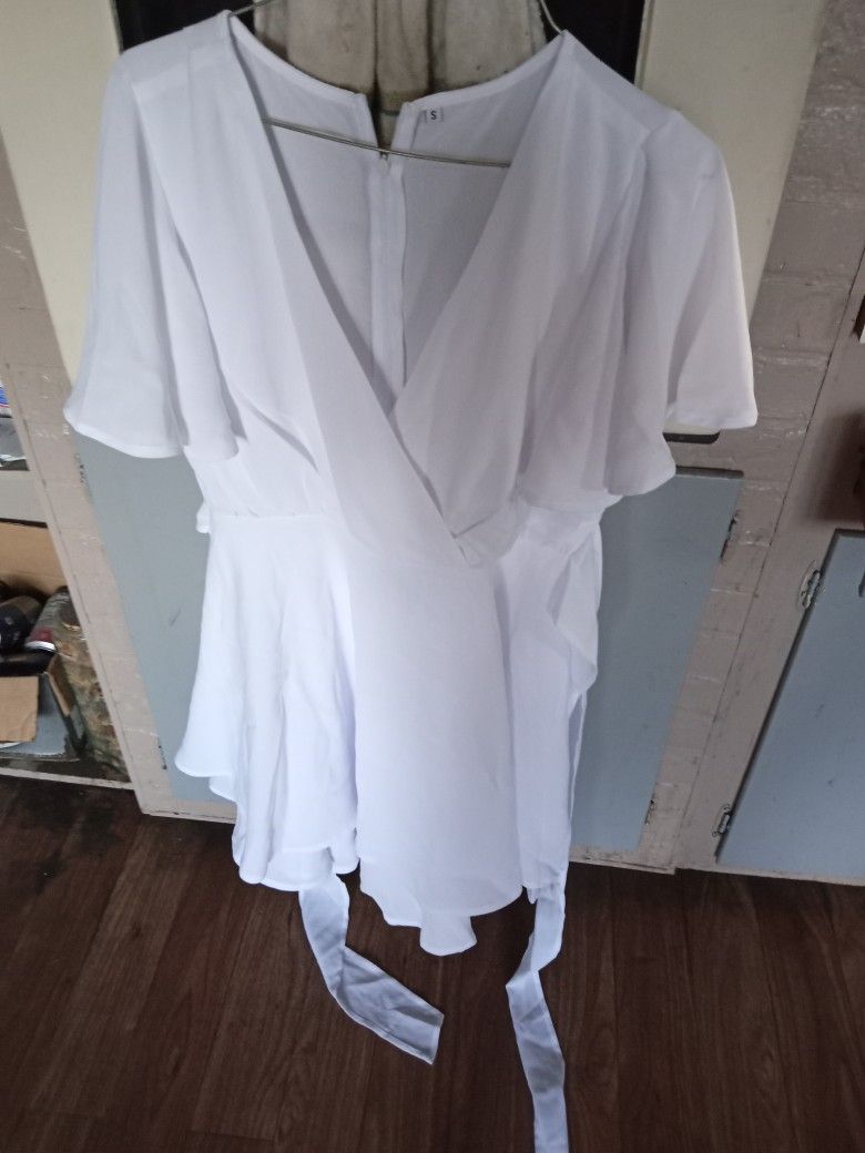 Loiszm - Womens V Neck Short Sleeve Summer Belted Wedding Guest Wrap Dresses