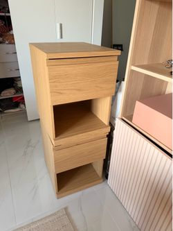 IKEA Oak-Look Nightstands – Set of 2 – Excellent Condition