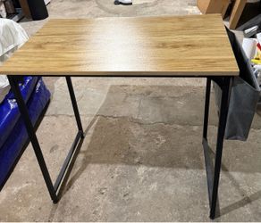 Compact Computer Writing Desk with Storage Caddy & Iron Hook