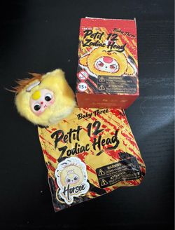 Baby Three Petit 12 Zodiac Head Horsee plush pendant