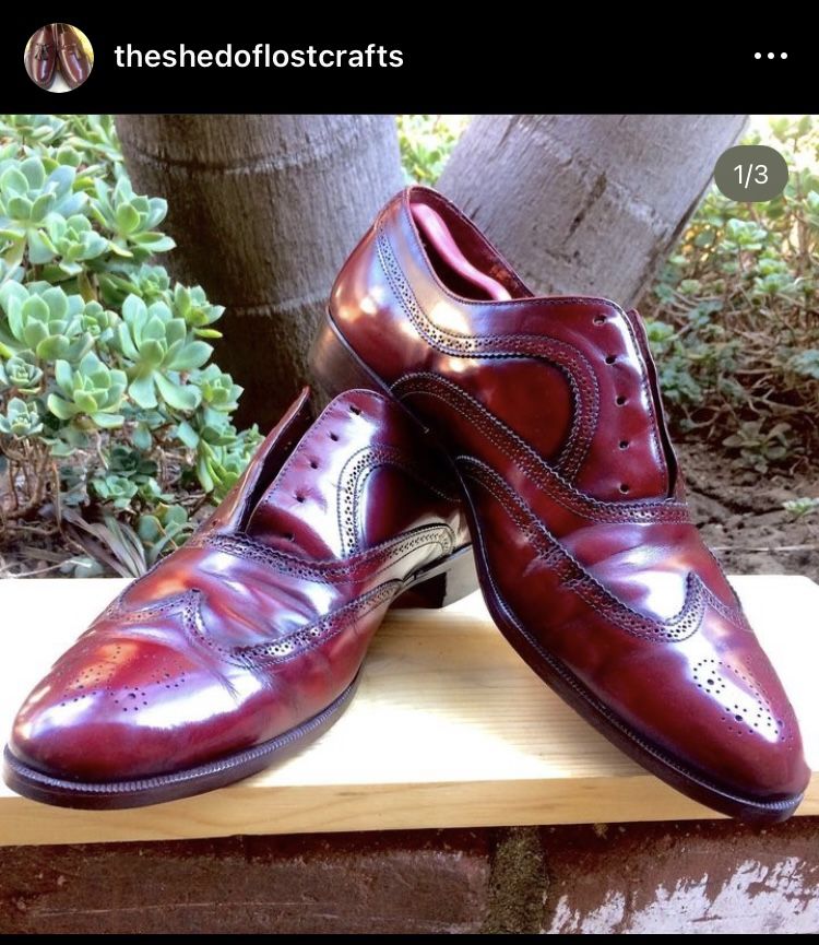 Mario Bruni Full Brogue Wing Tip Oxford men’s dress shoe. Size 11.5 (45 EU) Made in Italy.