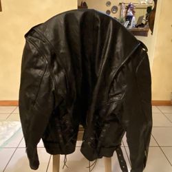 MENS MOTORCYCLE GENUINE LEATHER 5X