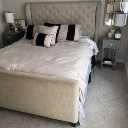 Queen Tufted Bed  $375