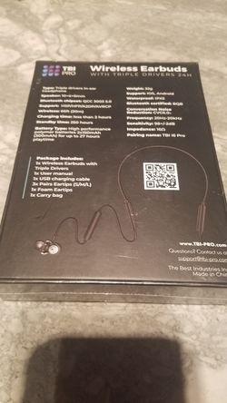 Tbi pro wireless earbuds with triple driver's 24h