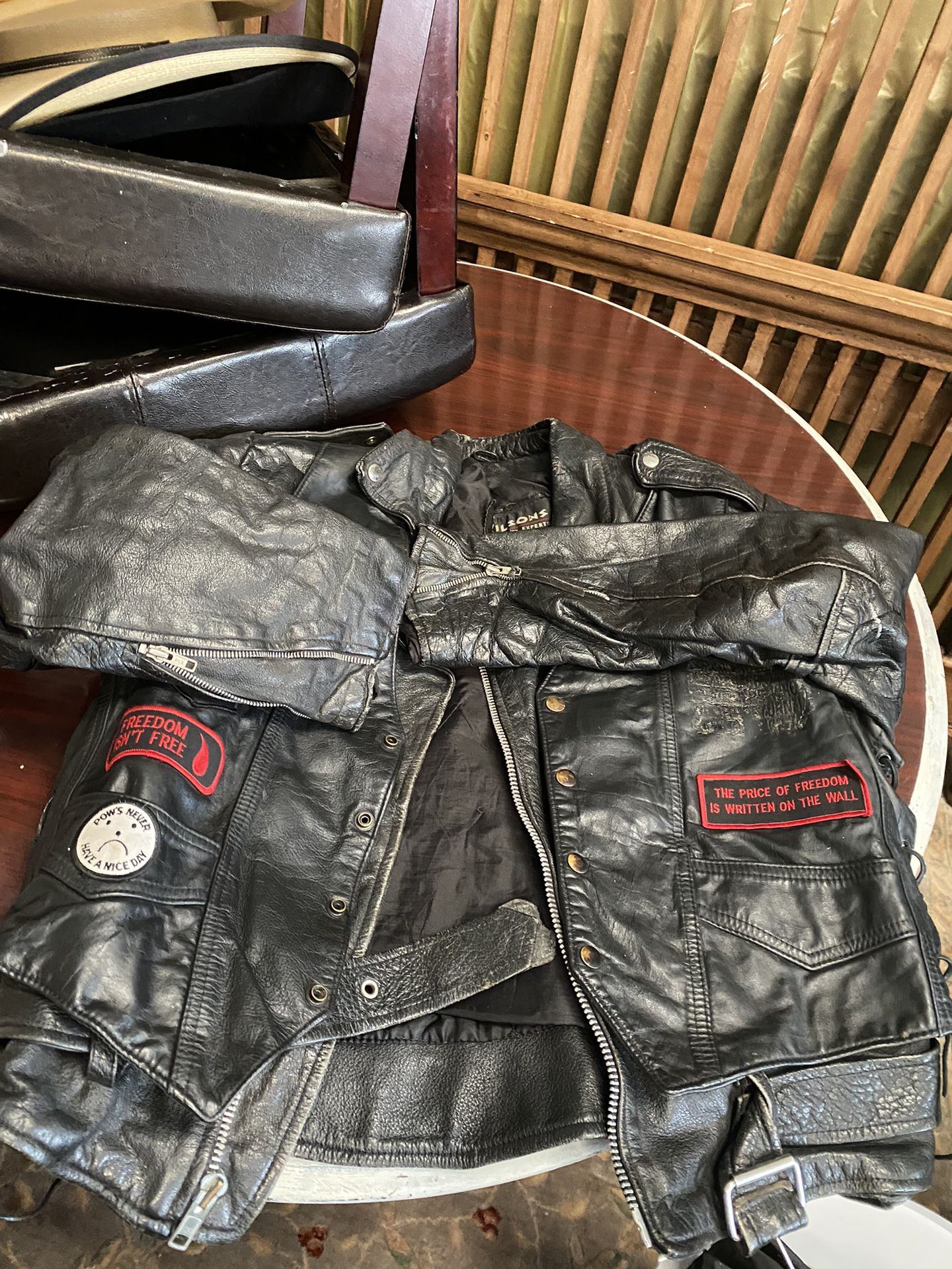 Motorcycle JAKET And Vest Real Leather 
