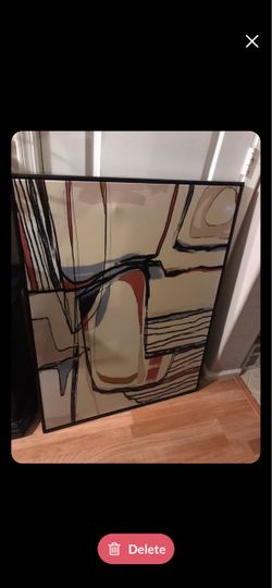 Large Contemporary Retro Abstract Wall Artwork