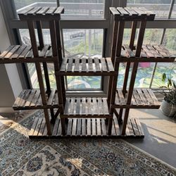 Furniture: Standing Wooden Shelving