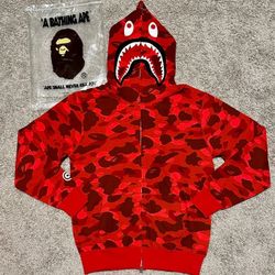 Red Bape Hoodie Large New