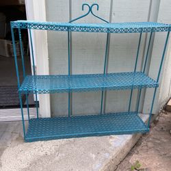 Vintage mid century shelves/display unit (metal).  