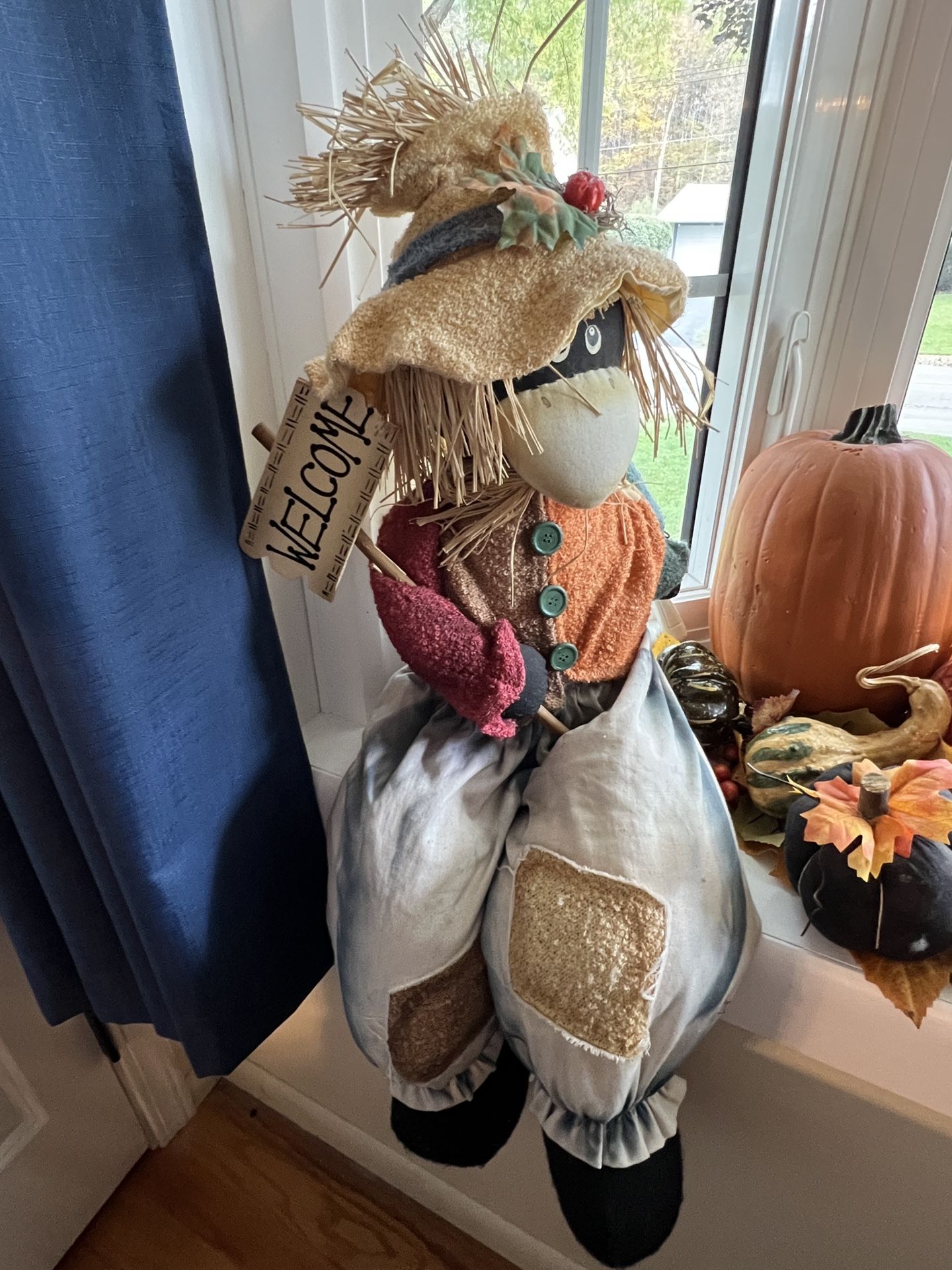 Fall Decor Scarecrow 32”