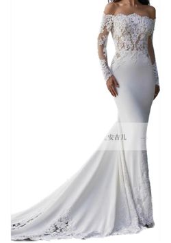 Wedding Dress Gown Size 0-2 Lacey Silky White New