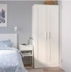 IKEA BRIMNES 2-Door Wardrobe – White – Spacious Closet Storage