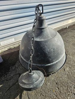 Weathered Industrial Caged Pendant Light