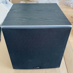 Flawless Polk Audio PSW10 PSW 10 Inch Powered Subwoofer Black Silver
