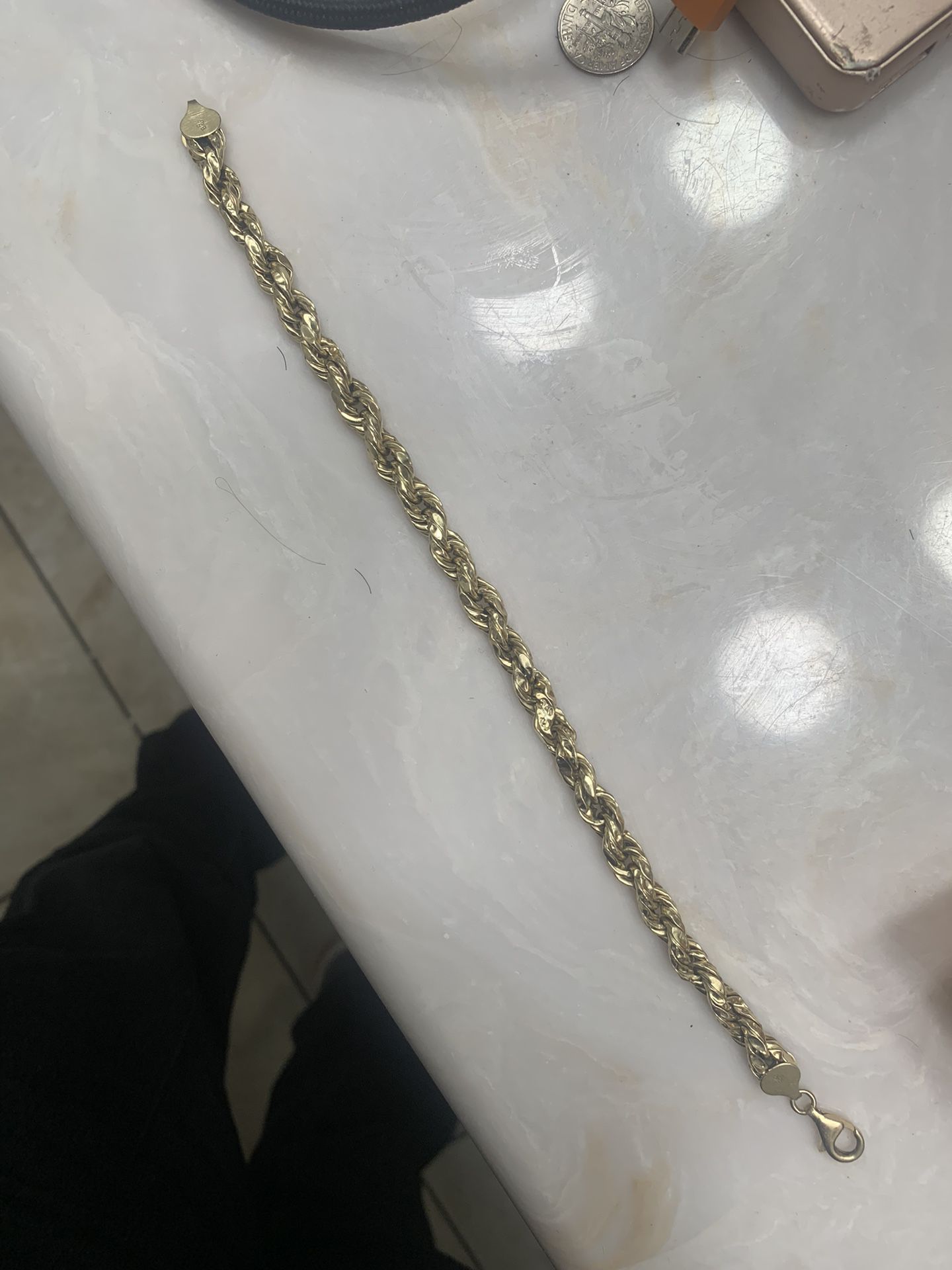 10k Gold Rope Bracelet 