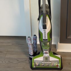 BISSELL - CrossWave Multi-Surface Wet Dry Upright Vacuum - Molded White, Titanium and Cha Cha Lime Green