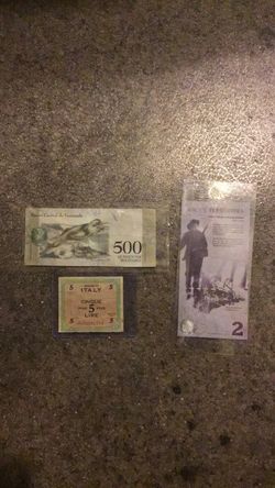 2 foreign notes and 1 Fantasy note