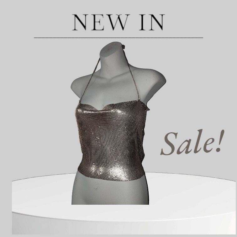 Chainmail Halter Crop Top