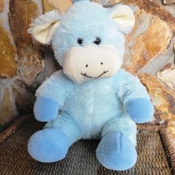 Soft Blue Cow 15 Inch Plush