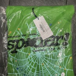 GREEN RHINESTONE SP5DER HOODIE