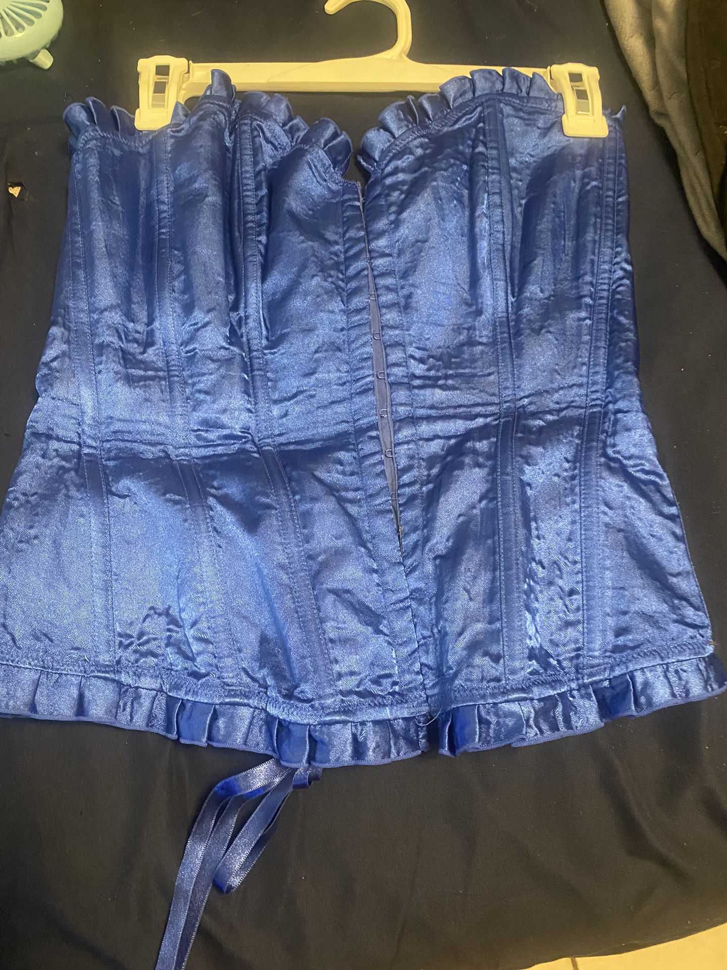 Beautiful blue Satin corset 