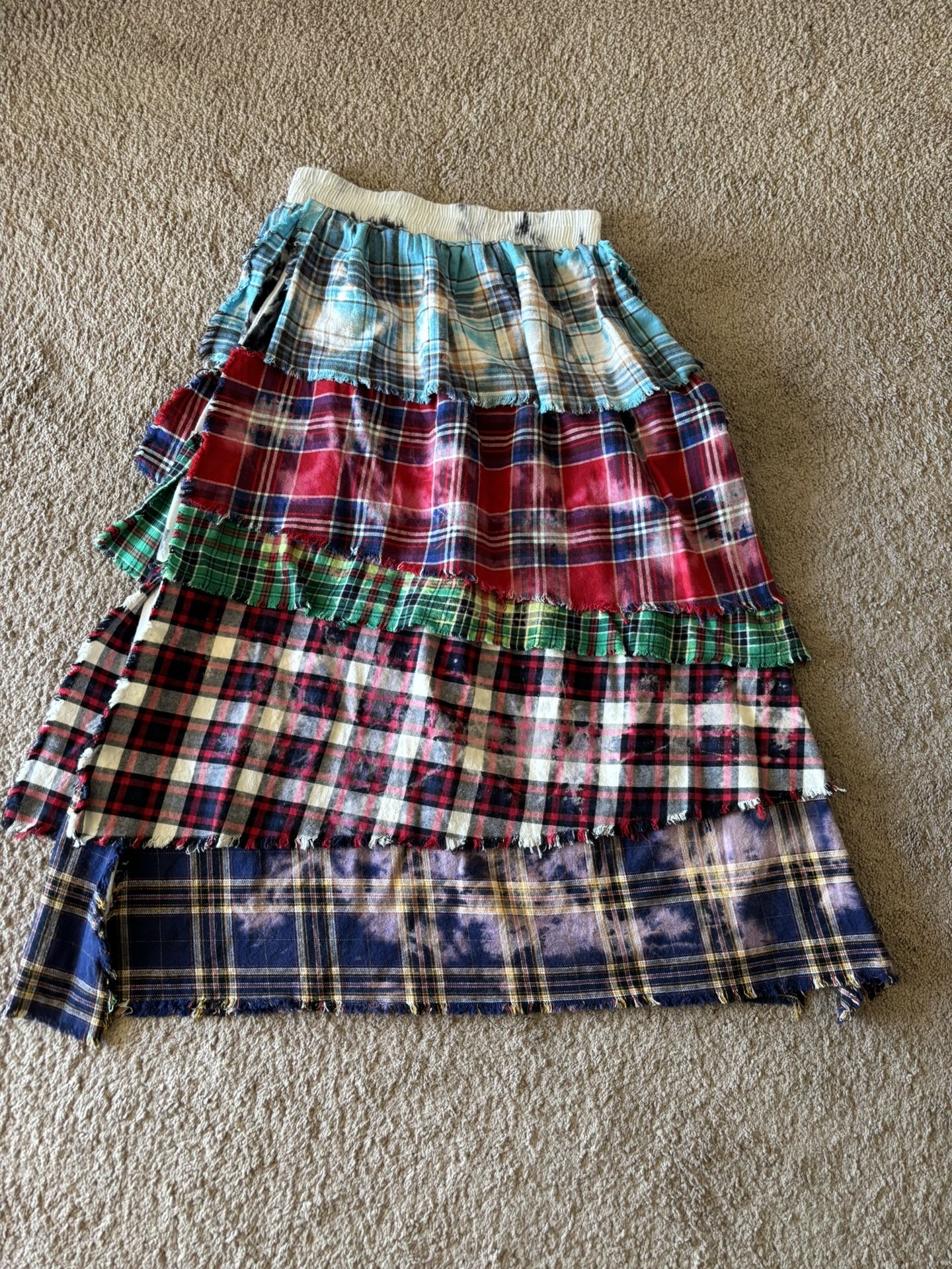 Women’s Jaded Gypsy Patchwork Tiered Ruffle Skirt