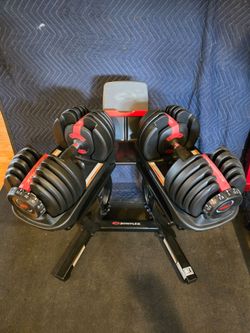 52.5lb Bowflex 552 Adjustable Dumbbells with Stand