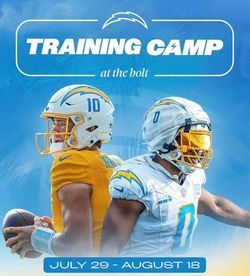 Chargers training camp at the bolt