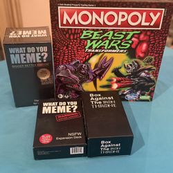 Game Night Bundle – NEW Monopoly + What Do You Meme + CAH GOT – $60 OBO