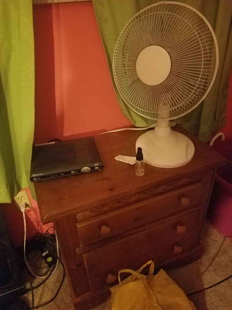 Night stand, dresser with mirror